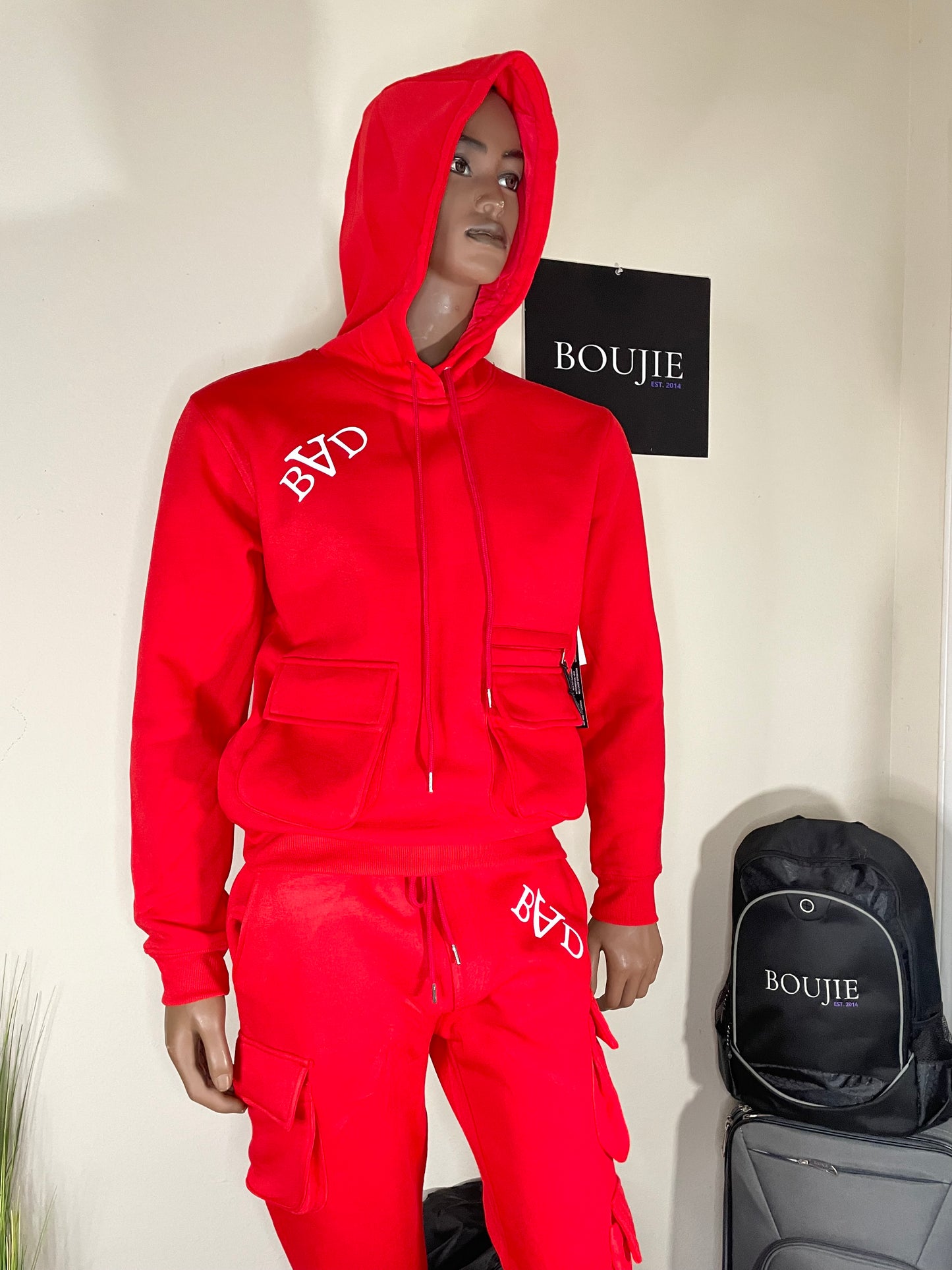 BAD Cargo Joggers Set - RED