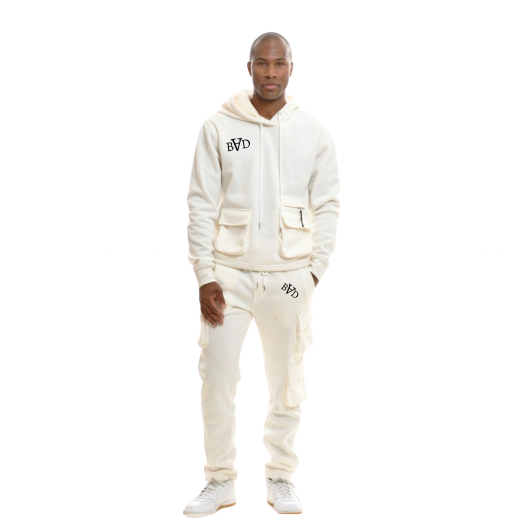 BAD Cargo Joggers Set - Cream