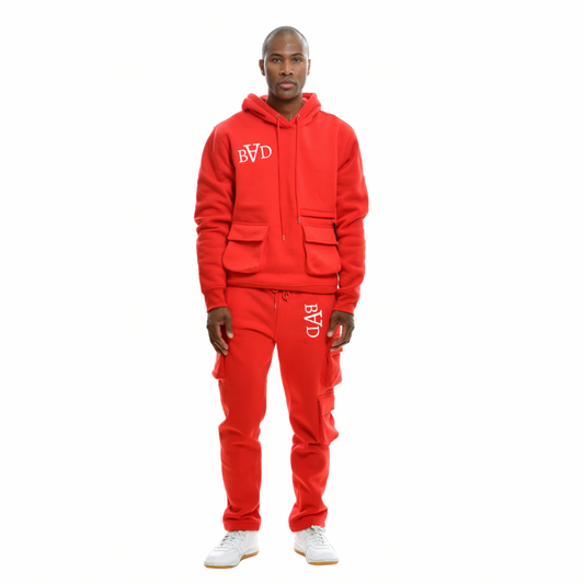 BAD Cargo Joggers Set - RED